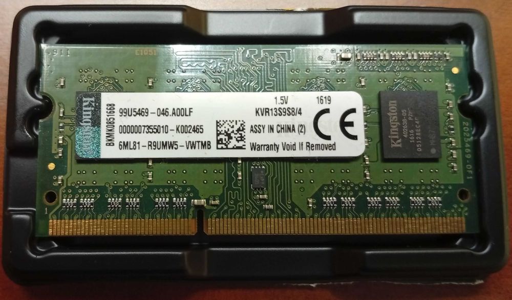 Memória Kingston 4GB 1333MHz DDR3 Non-ECC CL9 204-Pin SO-DIMM 1.5V - KVR13S9S8/4