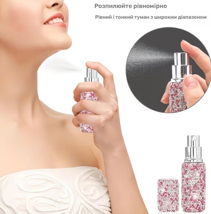 Флакони для парфумів 5 мл та 10 мл/Стильні атомайзери зі стразами