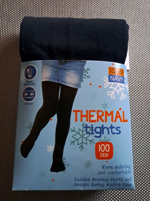 Rajstopy dziewczęce 152/158 granatowe