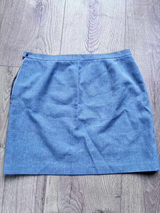 Szara mini spódniczka z podszewką M/L garniturowa