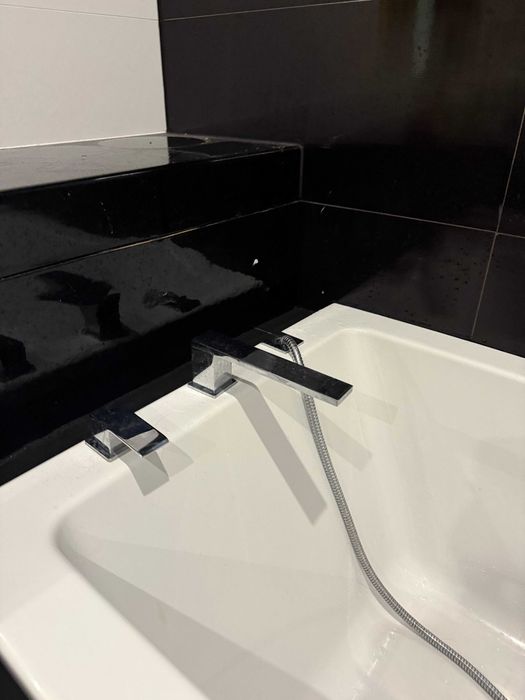 Bateria wannowa TRES ze słuchawką – chrom, komplet