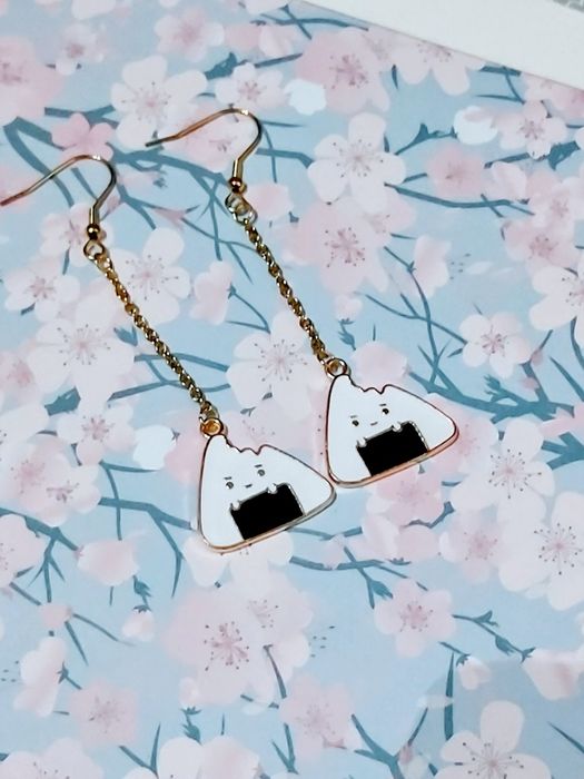 Kolczyki handmade onigiri Japonia kawaii manga anime sushi kpop