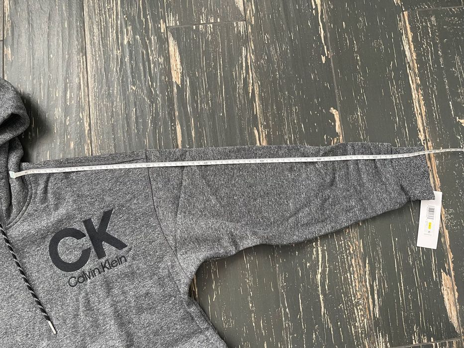 Calvin klein eco fleece logo pullover hoodie. худи флис р M