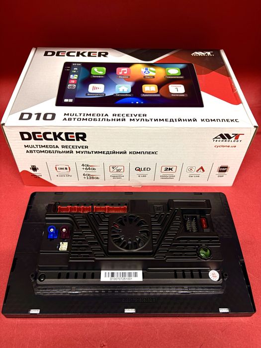 Магнітола Decker D10-007 (4/64Gb) 360^/DSP/4G/GPS/Android 13/