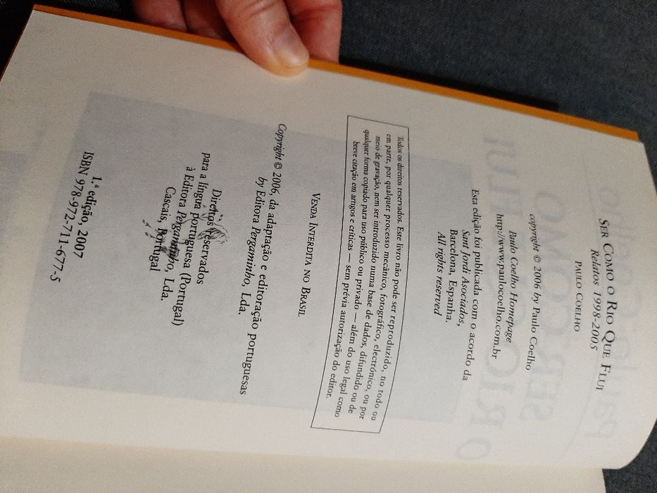 Paulo Coelho - Ser como o rio que flui - 1a edição