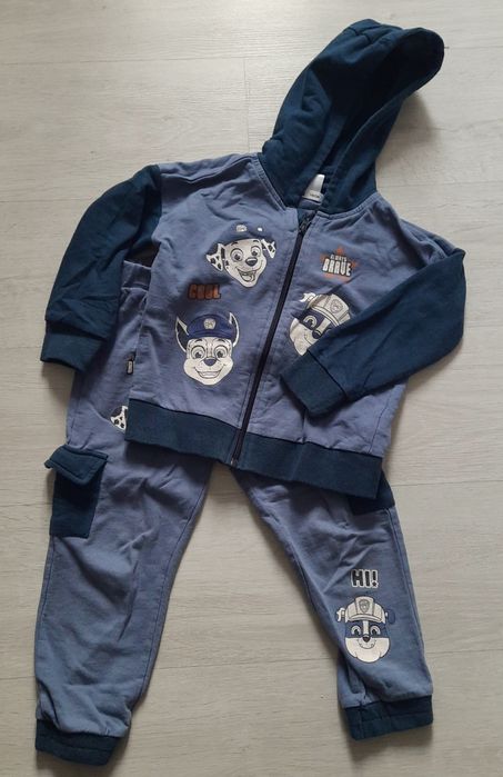Dwa komplety  spodnie i bluza dresowe, chłopięce roz 110 Psi Patrol