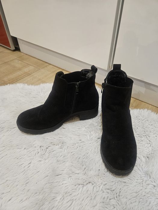 Botki czarne damskie 37 tanio okazja