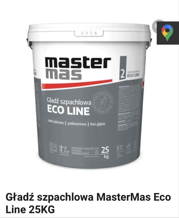 Gladź master mas eco line. 45x25kg