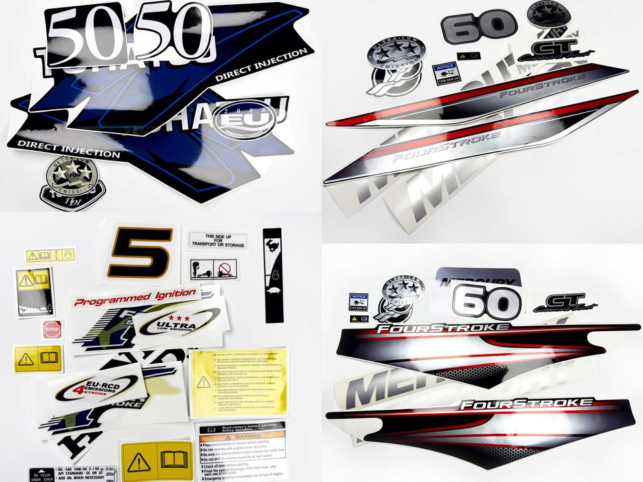 Наклейки для лодочного мотора Yamaha Mercury Suzuki Parsun Honda и.т.д