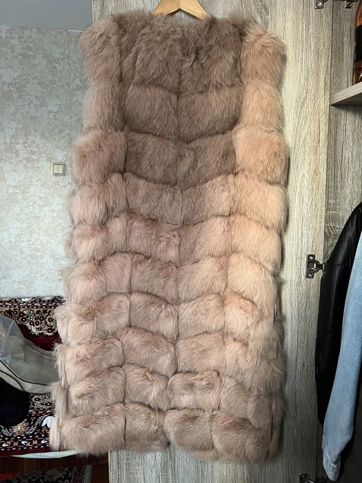 Длинная Меховая жилетка
