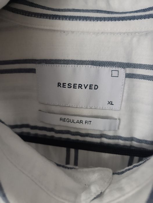 Koszula męska bawełniana niebieskie pasy XL