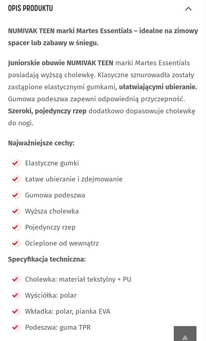 Buty śniegowce Martes Essentials r.40