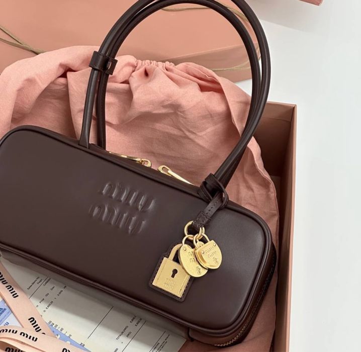 Torebka Miu Miu Beau brąz