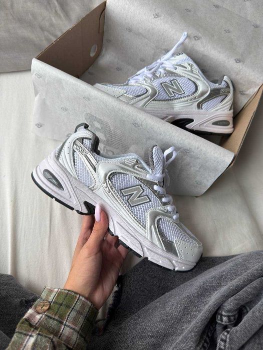 Літні кросівки New Balance 530 Grey Silver (36-40, 43) — дихаючі жіночі Нью Беланс 530 сірі, легкі на весну-літо