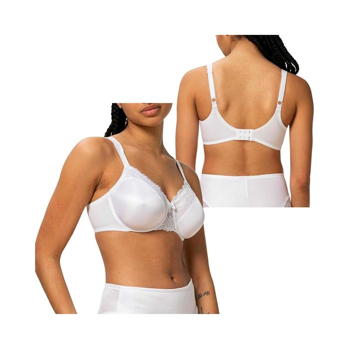 Biustonosz TRIUMPH Ladyform Soft W Obszycie Koronkowe Biały 85E