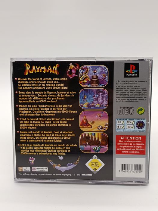 rayman psx ps1 playstation (psx) pudełkowa