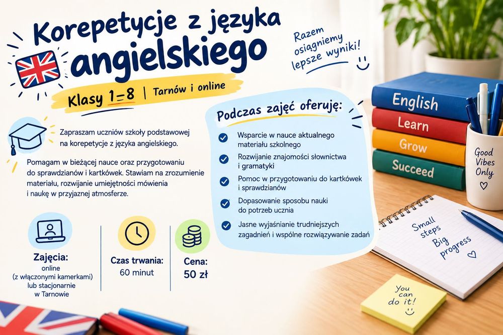 korepetycje j angielski klasy 1-8