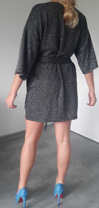 Narzutka M/L czarna połyskująca