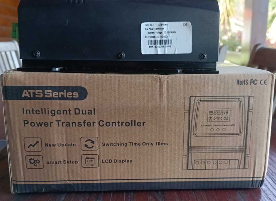 Interruptor automático ATS energia solar eólica 12v24v48v 5,5-11kW