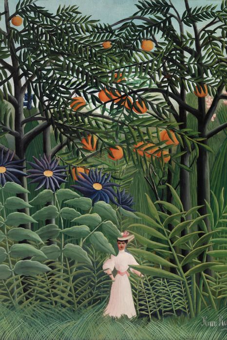 Plakat 40x60cm Woman Walking, Rousseau Vintage do Salonu