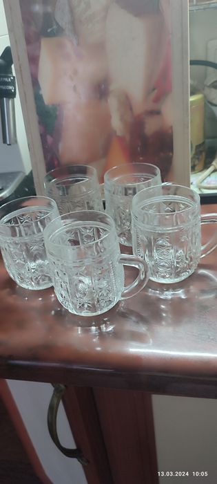 Бокалы хрусталь 5 шт