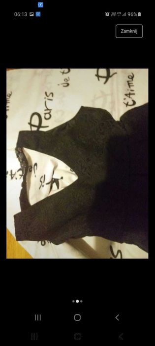 Sukienka  damska studniówka polowinki mala czarna rozkloszowana