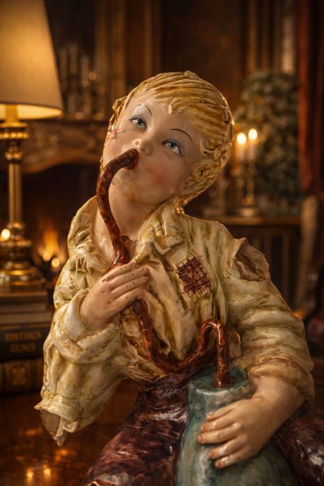 Фарфор Porcellana Capodimonte • “Giovane Viandante con l’Otre” • 30 cm