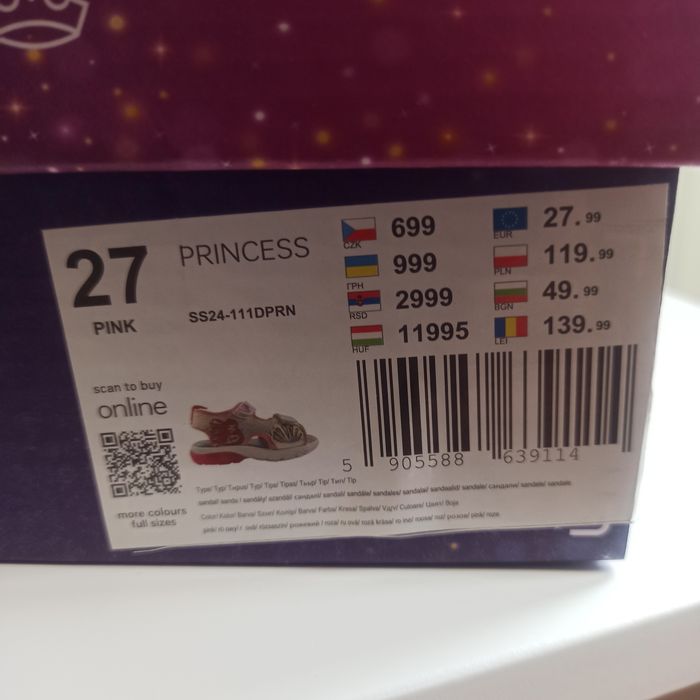 Sandały Princess CCC migające diody rozmiar 27 stan idealny