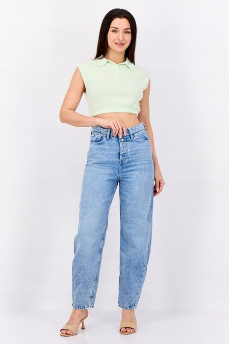 Esprit 27/30 Spodnie Damskie Jeansy Niebieskie Banana D3022