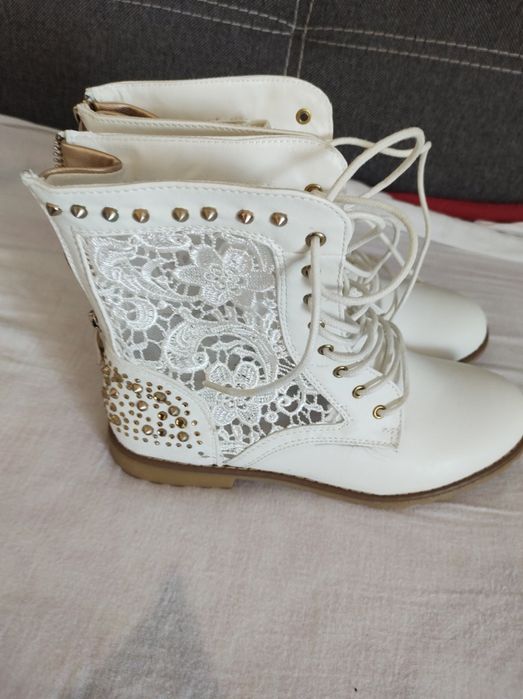 Kozaczki botki damskie siateczkowe