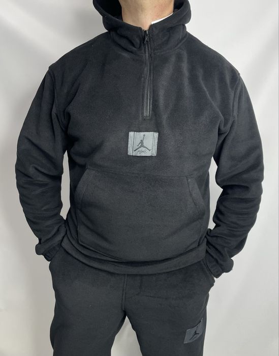 Мужской спортивный костюм на осень зиму из ткани полар флис