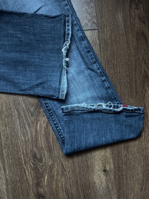 blue bootcut jeans