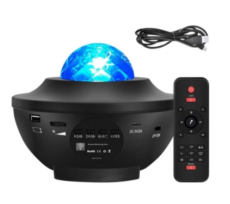 Projektor Gwiazd Rzutnik Nieba Lampka Nocna LED Głośnik Bluetooth