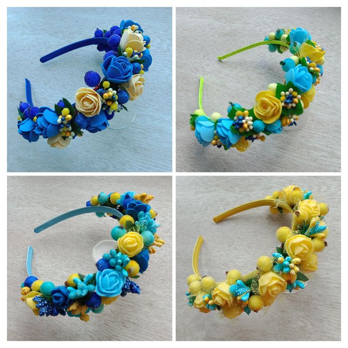 Любой 100 грн Обруч веночек ободок цветочный