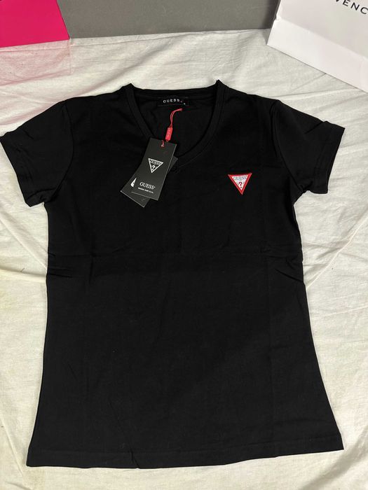 Koszulka Damska guess bluzka nowe logowane shirt czarna