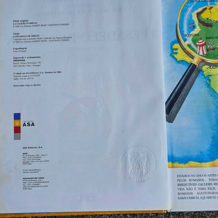 Astérix — O Pesadelo de Obélix | 1.ª Edição ASA 2004 | Capa Dura | Edição Comemorativa 45 Anos