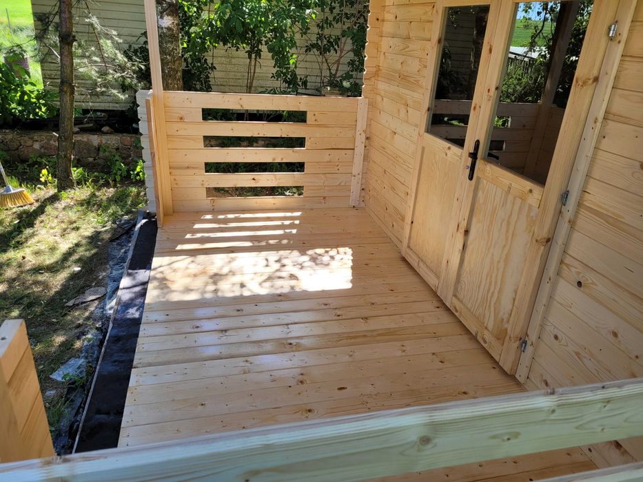 dostępny od RĘKI *solidny domek LETNISKOWY+taras*6x4*24m2*ściany 34mm