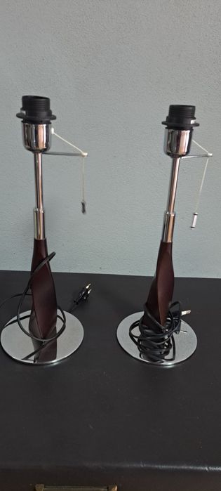 2 Candeeiros de quarto em inox em excelente estado