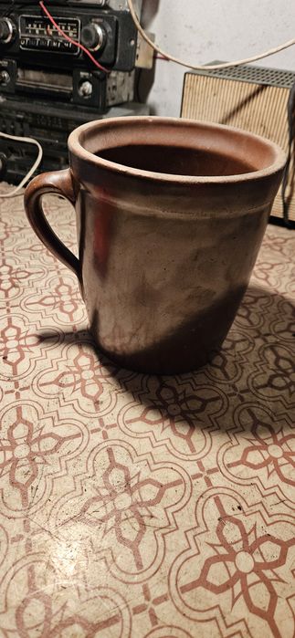 Garnek gliniany kamionka PRL