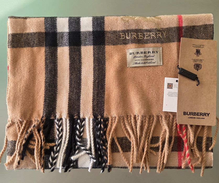 Szalik Burberry - 100% kaszmir