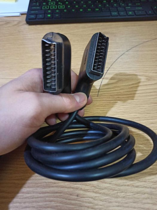 Cabo vídeo scart PHILIPS | 1,5m | COMO NOVO