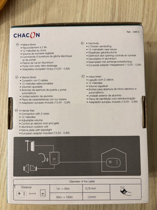 Audio-porteiro mãos livres Chacon