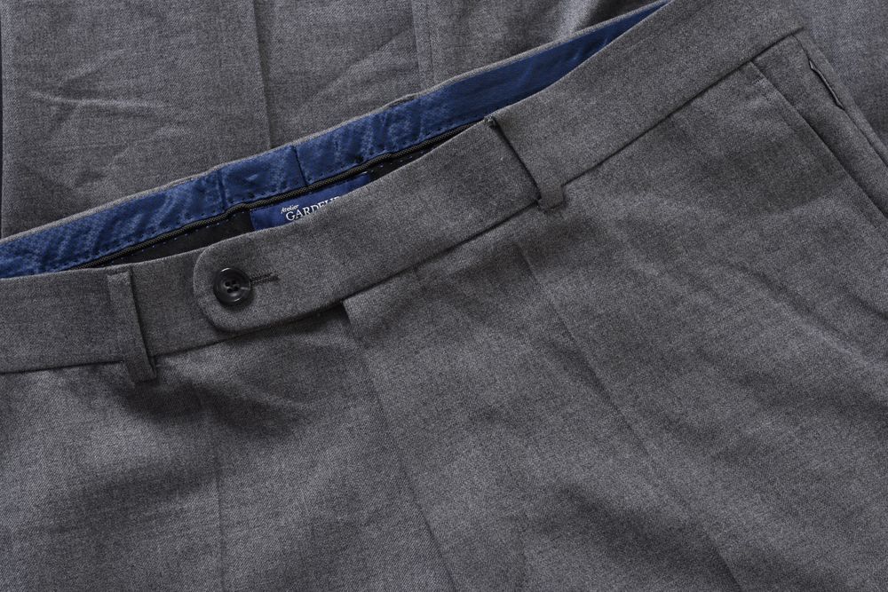 GARDEUR ANDY REGULAR FIT ciepłe szare spodnie męskie w kant wełna r 52