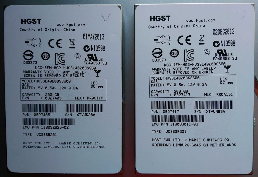 HGST HUSRL400 200GB SAS SSD  2,5" 6G