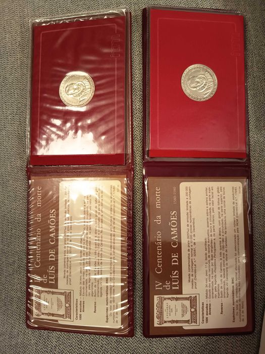 Moedas de 1000 escudos Prata 1980 Camões