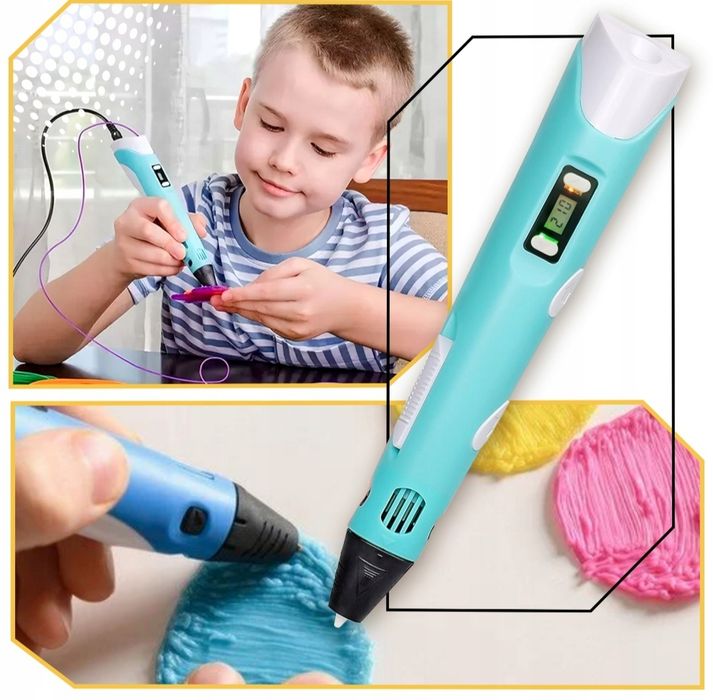 Mini drukarka długopis 3D MAGICZNY + FILAMENT 110 metrów