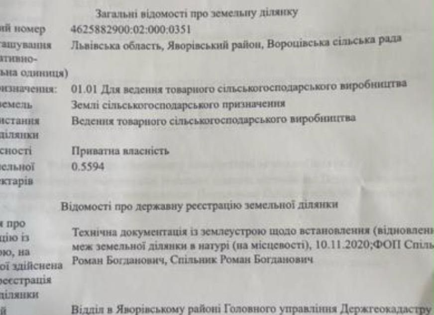Земельна ділянка комерційного призначення
