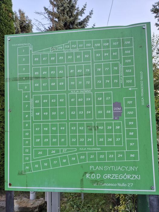 Działka ROD Grzegórzki Nullo