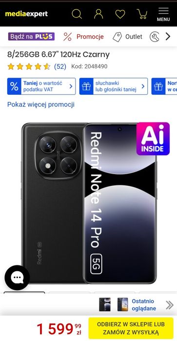 Redmi Note 14 pro 5g 8/256 nowy ,