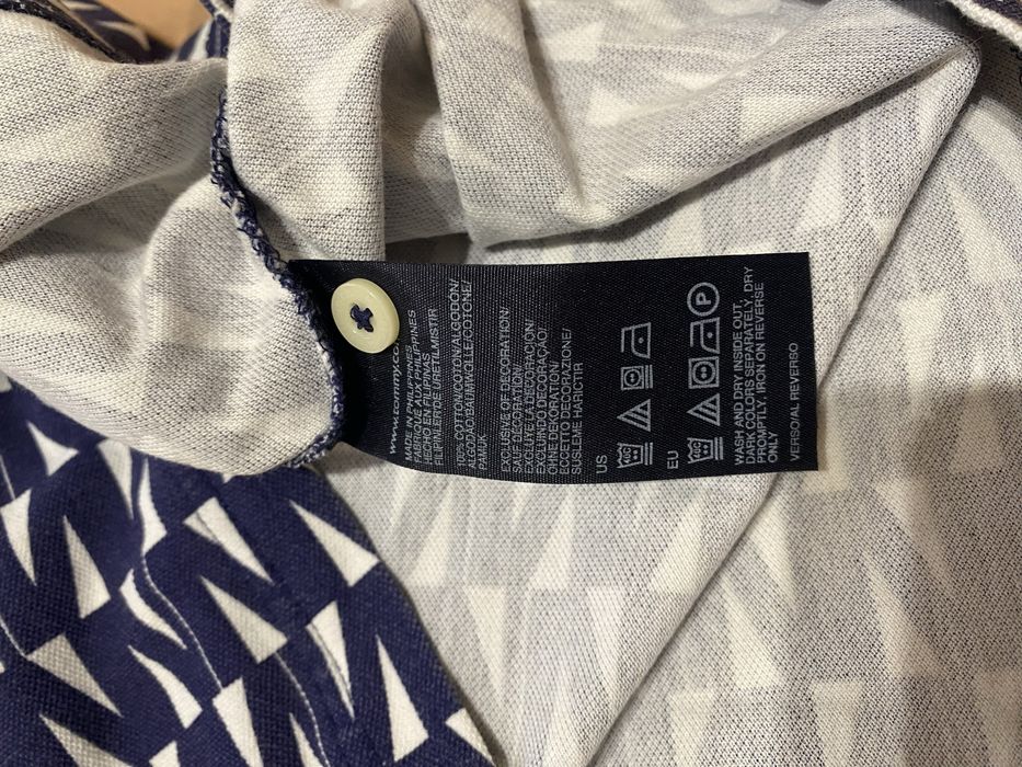 Поло Tommy Hilfiger XL синє з білим принтом